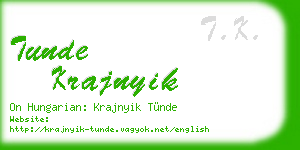tunde krajnyik business card